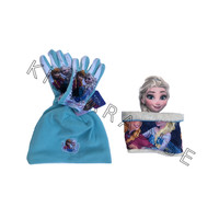 Bonnet fille la reine des neiges Tour de cou fourré et Bonnet,gants polaire