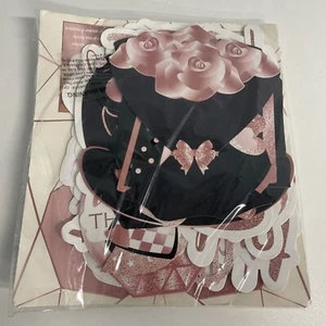 Rose Gold Wedding Photo Booth Props (No Glitter) Large Durable Photobooth Props  - Picture 1 of 12