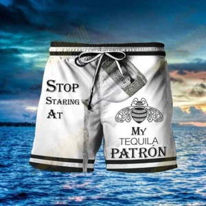 NEW Mens TEQUILA PATRON Summer Beach Casual Swim Surf Board Hawaiian Shorts - Picture 1 of 3