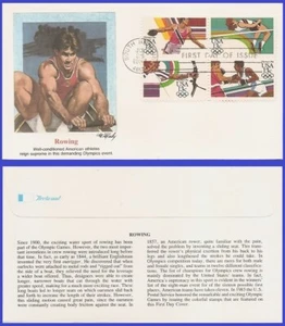 USA6 #2048-51 U/A FLEETWOOD FDC BL4 Los Angeles Olimpics - Picture 1 of 1