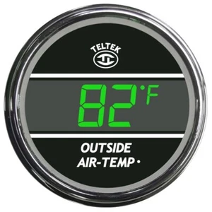 TelTek Digital Air Temperature Gauge 52mm -99~150degF - Green - Picture 1 of 1