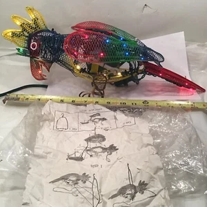 Seltene mechanische beleuchtete Animatronic Metall Peter Papagei #49188 funktioniert ohne Sitzstange - Bild 1 von 19