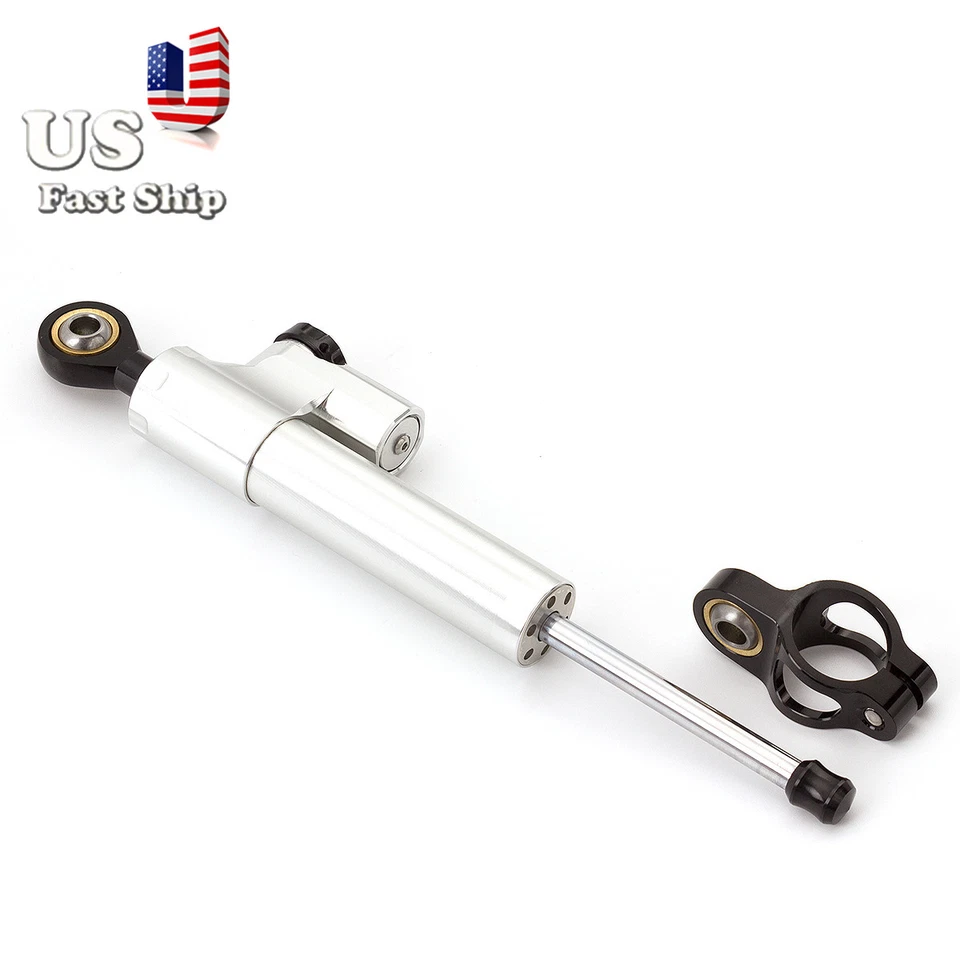 Amortiguador de dirección CNC plateado estabilizador lineal para CB1000 CBR100RR 954RR 929RR Foto 1 de 4