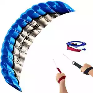 2.5m Dual Line Parafoil Kite with Handle and Line Power Braid Sailing Kitesurf - Picture 1 of 11