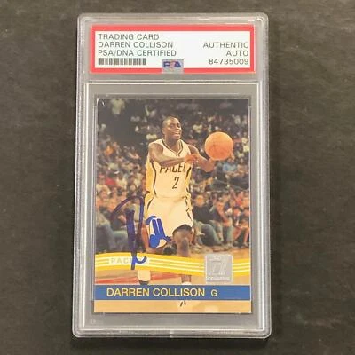 Tarjeta firmada por Darren Collison Panini Donruss #63 2010-11 automática PSA Slabbed Pacers Foto 1 de 2