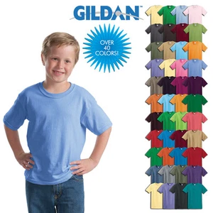3er-Pack Gildan einfache Kinder Kinder T-Shirts kurzärmelige leere Shirts - Bild 1 von 1