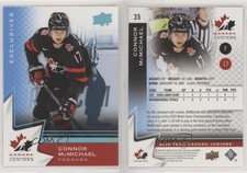 2020 Upper Deck Team Canada Juniors Men's U-20 Blue Connor McMichael Rookie RC