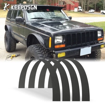 4x 65" guardabarros llamaradas 6" carrocería ancha arco de rueda guardabarros protector para Jeep Cherokee XJ Foto 1 de 4