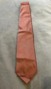 NEW NWT Longchamp 100% Silk Rust Brown Red Men’s Neck Tie Signature Logo - Picture 1 of 6