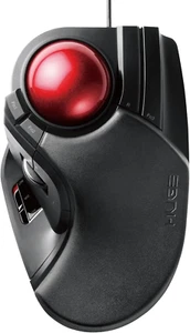 Elecom M-HT1URXBK USB Wired Trackball Mouse 8 Buttons Tilt Function Black - Picture 1 of 7