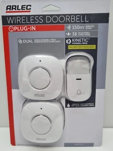 Arlec Wireless Door Bell Dual Chimes - Plug In - New - Picture 1 of 8