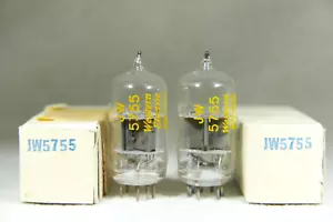 NOS/NIB Matched Pair Western Electric JW 5755 Mil-Spec Clear Top USA 1956 - Picture 1 of 12
