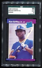 1989 Donruss Ken Griffey Jr. Rated RC #33 SGC 10 GEM MINT HOF 💎