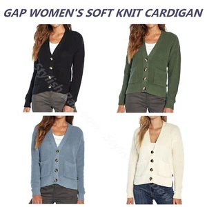 GAP DAMEN 100% BAUMWOLLE GROB WEICHSTRICK CARDIGAN FARBE & GRÖSSE WÄHLBAR NEU - Bild 1 von 18