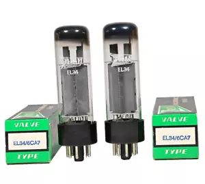 PAR EMPAREJADO EL34 RFT / 6CA7 PROBADO CON ROETEST V10 POR CURVAS / NUEVO EN CAJA /2 piezas - Imagen 1 de 13