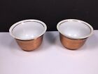 Vtg. Copper Turkish Coffee Cups - Used - Read Ezerka Ohrid Copper And Porcelain