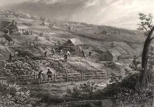 "Concordia Gold Mines" by Edwin Carton BOOTH. Victoria Australia Gold Rush c1874 - Picture 1 of 1
