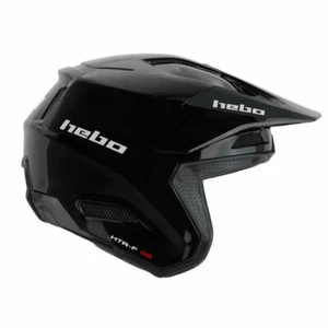 Hebo Trials Helmet Zone Pro Monocolour BLACK 2024 DESIGN NEW - Picture 1 of 4