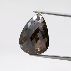 NATURAL DIAMOND 6.64CT PEAR DIAMOND BROWN SOLITAIRE DIAMOND CHECKERCUT DIAMOND - Picture 1 of 14
