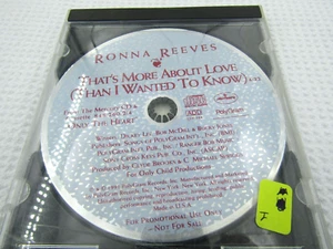 Ronna Reeves – That's More About Love (Than I Wanted To Know) (CD, Promo) - Picture 1 of 2