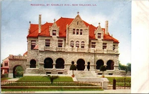 Residence St Charles Ave New Orleans Louisiana Postcard C B Mason UNP DB - Bild 1 von 2