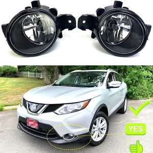 Front Bumper Fog Lights For Nissan Rogue Sport 2017 2018 2019 Left + Right Side - Picture 1 of 11