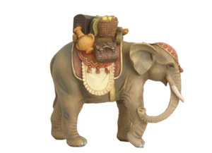 Krippenfigur Elefant mit Gepäck - Bild 1 von 2