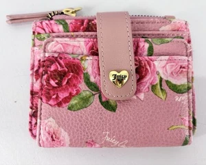 Juicy Couture Love Club Tab Card Case Small Pink Rose - Picture 1 of 4