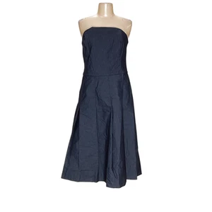 Isaac Mizrahi Blue Cotton Wrap Dress - Size 8 - Picture 1 of 4