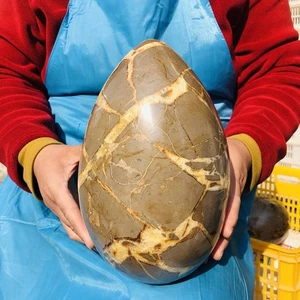 16.63LBNatural turtle shell egg-shaped dragon crystal crack repair - Picture 1 of 14