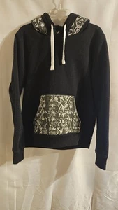 Escapism Denim Company Damen-Hoodie Größe Medium schwarz und Schlangenmuster - Bild 1 von 4