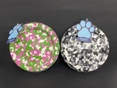 2 discos voladores de goma frisbee perros juguetes para masticar para jugar ¡NUEVOS con ETIQUETAS! Foto 1 de 4