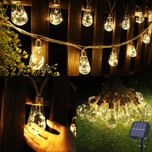 Geemoo Luces Solares Hadas Jardín Exterior - 8M 160 LED Luces Solares Navidad 16 - Imagen 1 de 9