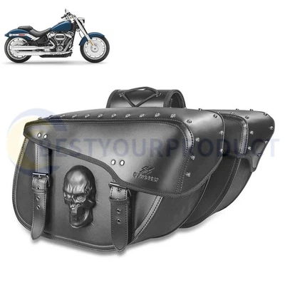 Saddle bag Tool Side bag Storage Luggage Fits For Harley Sportster Pair Genuine - Image 1 of 4
