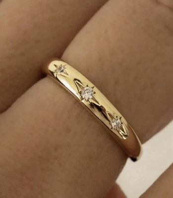 14K GP Chunky Gold Ring Size 8 - Image 1 of 4