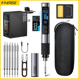 FNIRSI HS-02A Intelligenter Lötkolben / 6 Spitzen / 100W PD GaN Schnellladegerät / 2 - Bild 1 von 1
