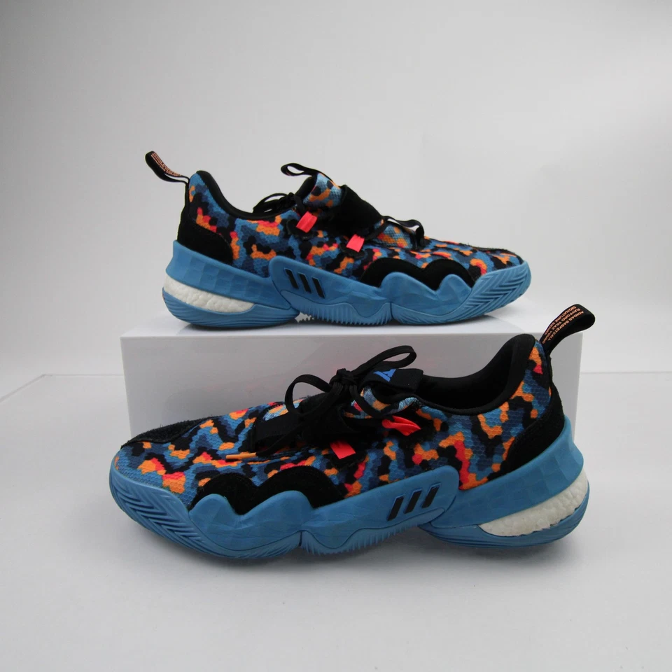 adidas Trae Young Basketball Shoe Men's Blue/Black Used - Image 1 of 1