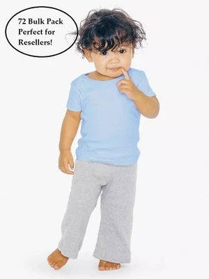 72件装散装美国服装婴儿罗纹T恤婴儿蓝色12个月4000W — 第 1/2 张图片