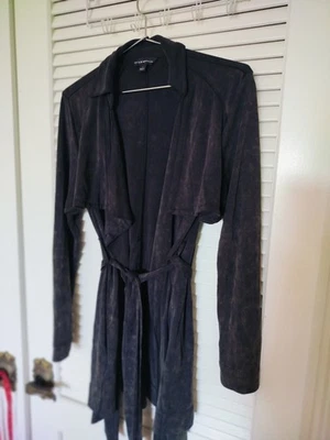 Rock & Republic черный минеральная стирка подпоясанный западный стиль вискоза поли куртка M - Изображение 1 из 4