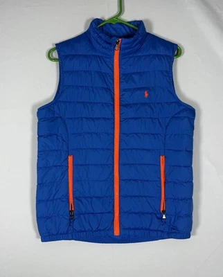 NWT Polo Ralph Lauren Puffer Vest Kids Boys Large 14-16 Horizon Blue Full Zip - Image 1 of 4