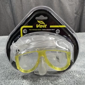 Occhiali subacquei Voit lenti vetro temperato maschera nuoto giallo NUOVI SIGILLATI - Foto 1 di 11