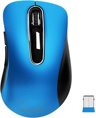 2.4G Blue Wireless Mouse 1400 DPI Optical Cordless with USB Receiver 5 Button - Image 1 of 4
