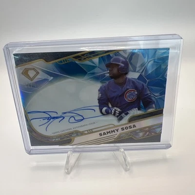 Sammy Sosa 2025 Topps Diamond Icons Chicago Cubs cromo azul automático/15 autógrafo Foto 1 de 3