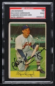 SGC Authentic 1954 Bowman Chico Carrasquel #54 Authentic Auto - Picture 1 of 3