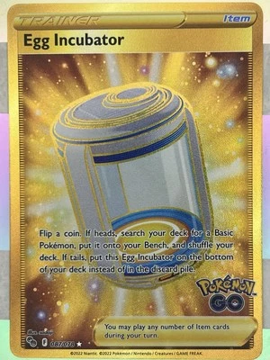 Egg Incubator (Secret) 087/078 Pokémon GO Holo Secret Rare TCG NM Pokemon - Image 1 of 2