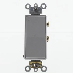 Leviton Gray Decora 4-Way Rocker Wall Light Switch Control 15A 120/277V 5604-267 - Picture 1 of 3