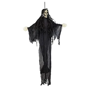 Parca de miedo iluminar esqueleto animado fantasma decoraciones de Halloween al aire libre - Imagen 1 de 4