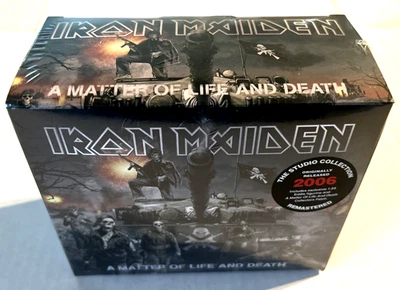 *SEALED*IRON MAIDEN-MATTER OF LIFE DEATH-2015 CD BOX SET W/EDDIE FIGURINE, PATCH - Image 1 of 4
