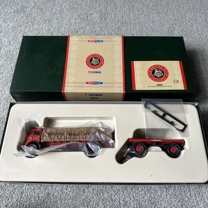 Corgi 1:50 ERF 4 Wheel Sheeted Platform Lorry & Trailer BRS Weathered Bx CC10201 - Picture 1 of 8