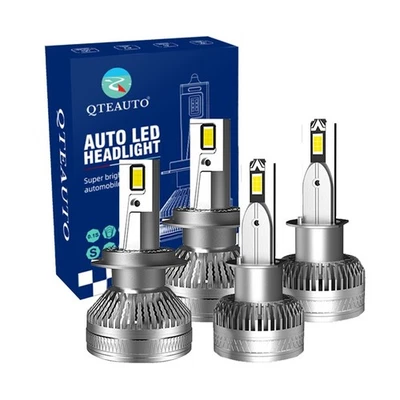4 H7 H1 LED feixe alto feixe baixo 12V 6000K 30.000 horas IP68 para 2000-2006 Audi TT - Imagem 1 de 4